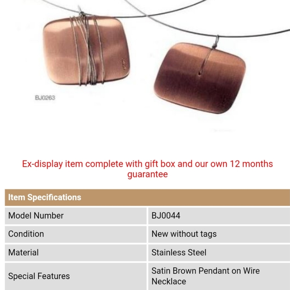 BREIL Copper Pendant - Picture 4 of 4